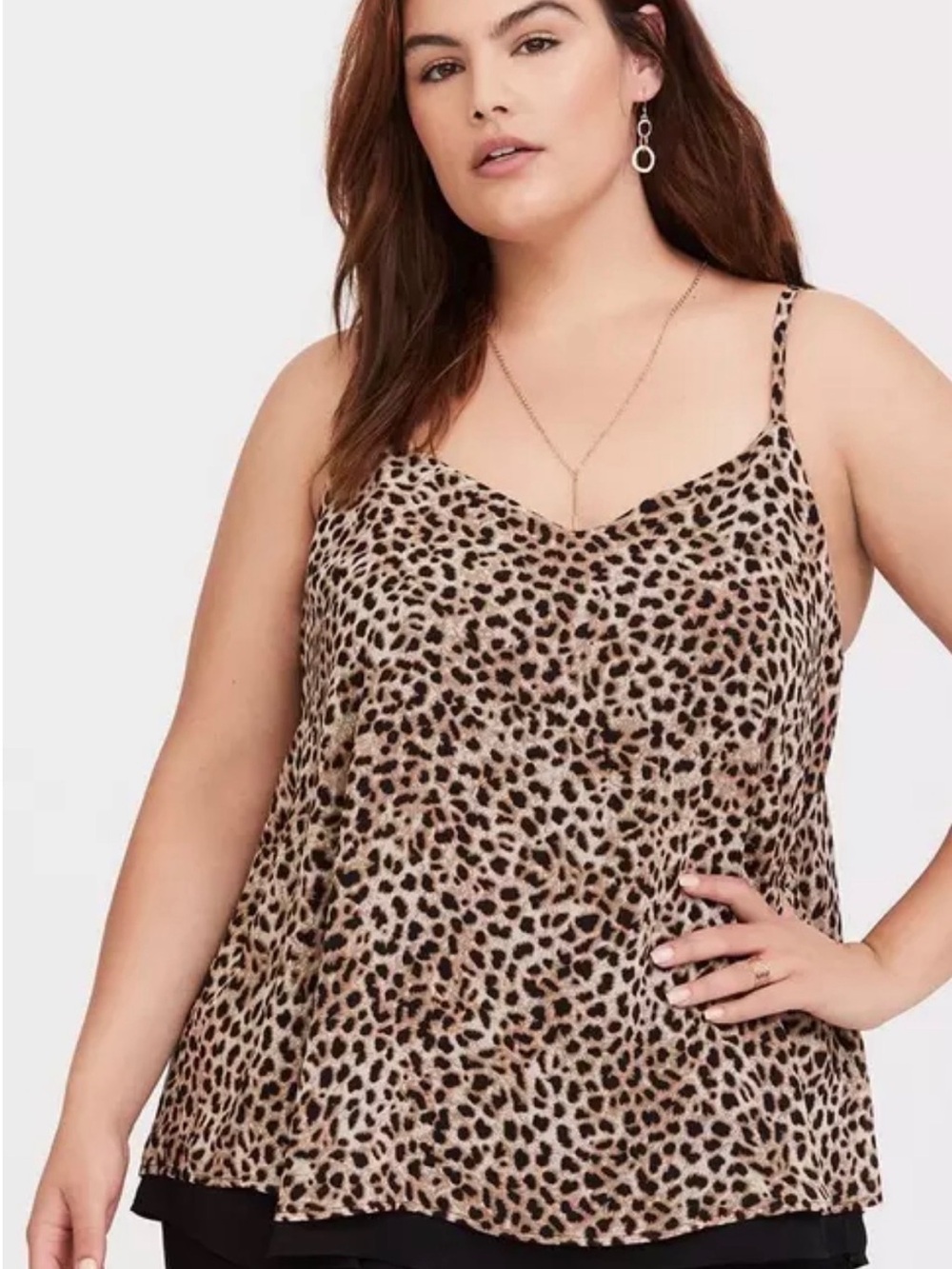 Torrid Chiffon Double Layer Cami - Leopard - Torrid Size 2 (2X)